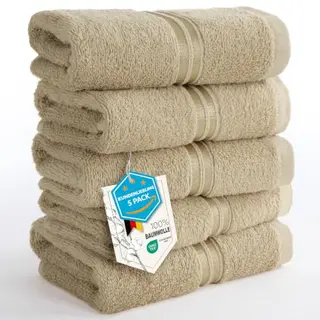 Hammetex Gästehandtücher 5er Set 30x50 cm, 100 % Baumwolle Frottee