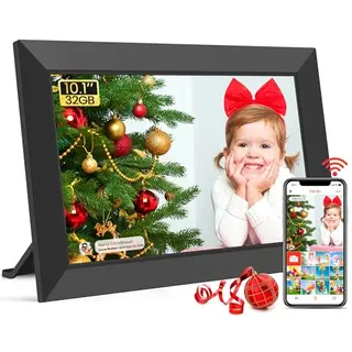 Frameo WLAN Digitaler Bilderrahmen 10,1 Zoll, 32GB, Touchscreen, automatische Drehung, einfache Foto- und Videoübertragung