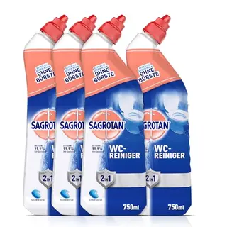 Sagrotan WC-Reiniger Ozeanfrische – 2in1 für langanhaltende Frische – 4 x 750 ml