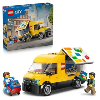 LEGO City Lieferwagen - Modellbau mit 2 Minifiguren und Zubehör - Geburtstagsgeschenk für Jungen ab 6 Jahren