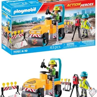 PLAYMOBIL Straßenbaustelle Spielset für Kinder ab 4 Jahren
