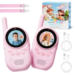 HEWEIMEI Video Walkie Talkie für Kinder - Wiederaufladbare Outdoor-Spielzeuge für Jungen und Mädchen (3-12 Jahre)