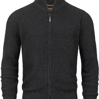 Indicode Herren INLayton Strickjacke mit Stehkragen und Reißverschluss
