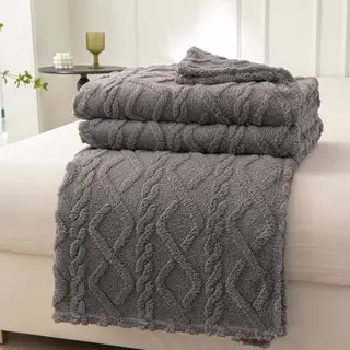 QOFLY Flauschige Fleecedecke - Weiche Wohndecke für Winter, 100x150cm, Ideal für Sofa und Kuscheln