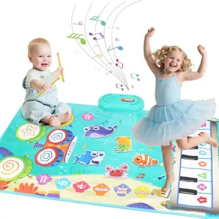 Kidmance Baby Musikmatte mit Klavier und Trommel für Babys, Spielzeug ab 1 Jahr, Geschenkidee für 1-3 Jahre