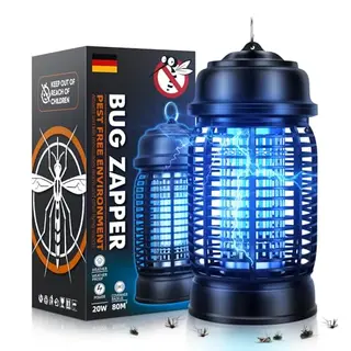 Elektrischer Insektenvernichter 20W UV Mückenlampe, IPX4 Wasserfest, Innen & Outdoor, für Schlafzimmer, Haus & Garten