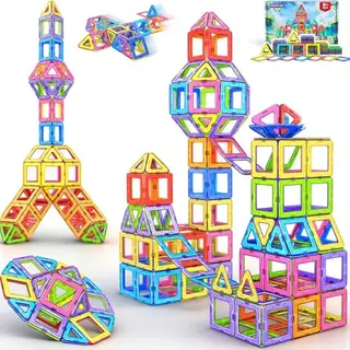 COOLJOIN Magnetische Bausteine, 40 Teile Magnetspielzeug für Kinder ab 3 Jahren, ideales Geschenk zu Halloween und Weihnachten
