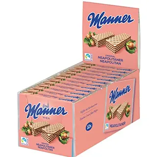 Manner Neapolitaner Waffeln mit Haselnusscreme – 12er Pack