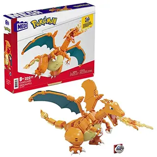 Pokémon Glurak Figur zum Zusammenbauen mit beweglichen Flügeln und Pokéball, ab 6 Jahren
