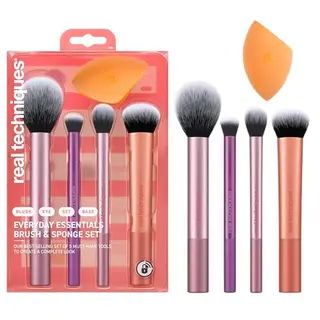 Real Techniques Everyday Essentials & Make-up-Schwamm-Set, 5-teilig für Foundation, Rouge, Bronzer & Puder
