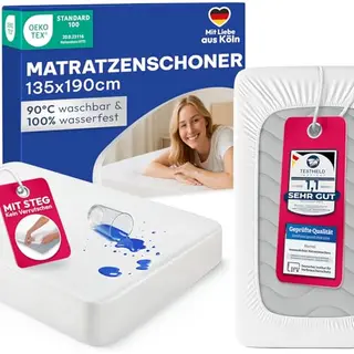 Blumtal® Matratzenschoner 135x190 cm - Wasserdicht, Oeko-TEX zertifiziert, knisterfreier Schutz