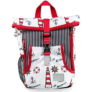 MIXIRL® Lässiger Rolltop Kindergartenrucksack für Jungen & Mädchen | 3-7 Jahre | Ideal für KiTa & Wanderungen