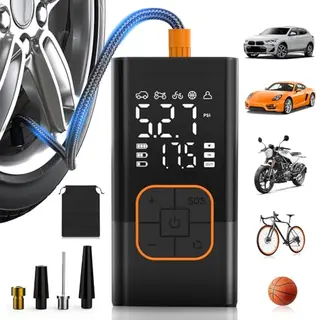 Elektrische kabellose Luftpumpe für Reifen & Fahrrad—Akku, kompakt