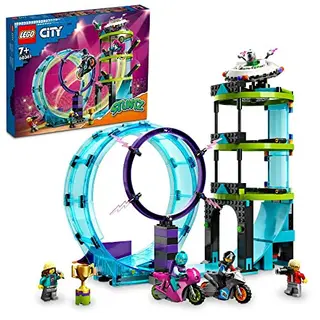 LEGO City Stuntz 60361 - 3-in-1 Stuntfahrer-Challenge mit 2 Motorrädern für Kinder, 2023 Set
