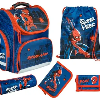 Undercover - Spider Man Schulranzen Set - 1. Klasse - inkl. Geldbeutel, Sportbeutel und Etui - Jungen