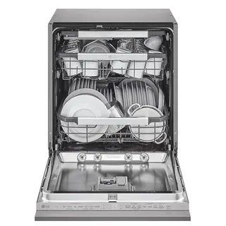 LG Geschirrspüler, 43 dB, Energieeffizienz A, mit Dampf und ThinQ, Silber