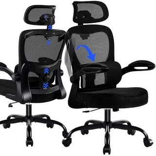 Coscendo ergonomischer Bürostuhl mit Lendenstütze, max. 150 kg, Schwarz