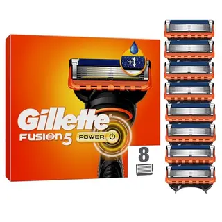 Gillette Fusion5 Power Rasierklingen, 8 Ersatzklingen für eine gründliche und sanfte Rasur