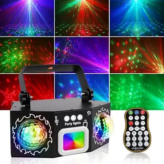 Vicalo Discolicht Partylicht mit Dual Disco Bällen – RGB Sound-aktivierte Lichter für DJ, KTV, Club & Weihnachtsfeiern