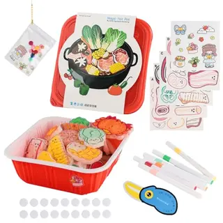runpeak Kinderküche Zubehör Spielzeug - Giftfreie Lebensmittel für sicheres Spielen, Kochen und kreatives Gestalten