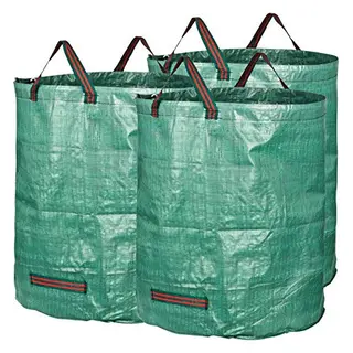 GardenMate 3X 272l Gartensack - Faltbare, robuste Laubsäcke für Gartenabfälle