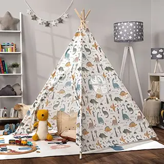 Paco Home Kinder Tipi Zelt für das Spielzimmer - Mehrfarbig, ohne Zubehör