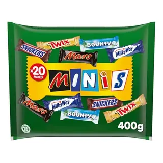 Mixed Minis Schokolade & Schokoriegel, Süßigkeiten, Großpackung, 1 x 400 g