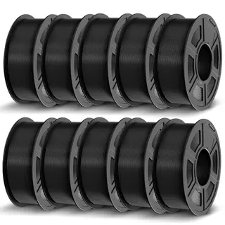 JAYO PLA Filament 1.75mm Schwarz, 1,1 kg, für FDM 3D-Drucker, präzise Maßgenauigkeit +/- 0,02 mm