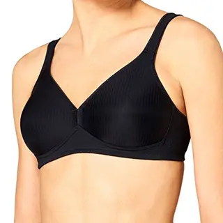 Triumph Damen BH, bequem, soft + Baumwolle, verstellbare Träger, schwarz, Größe 90C
