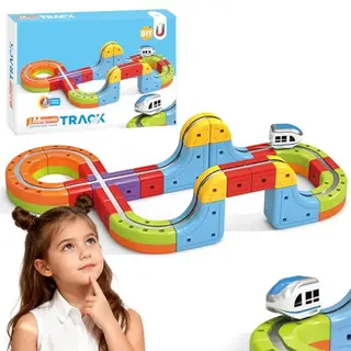 YESHIN Clickrail Elektrisches Zugset mit magnetischen Schienenbausteinen