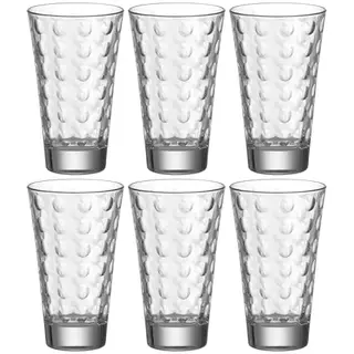 LEONARDO HOME Trinkglas Optic, konische Form, 300 ml, 6 Stück, klar