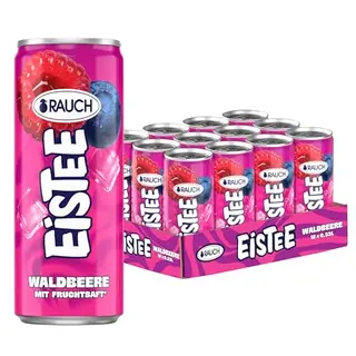 RAUCH Eistee Waldbeere - mit Himbeer-Heidelbeer Geschmack - 12x 330ml Dose