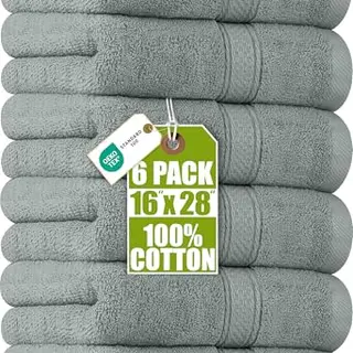 Utopia Towels Handtücher Set 6er Pack, 100% Baumwolle, 41x71 cm, superweich & saugfähig, Kühl Grau