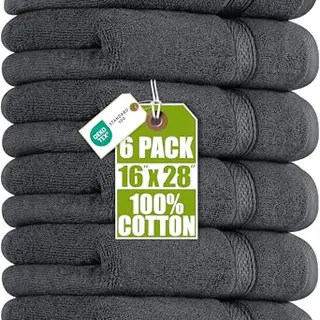 Utopia Towels Handtücher Set 100% Baumwolle, 41x71 cm, 6er Pack (Grau)