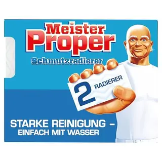 Meister Proper Schmutzradierer Schwamm, 2er Pack – Entfernt Hartnäckigen Schmutz für Strahlende Oberflächen