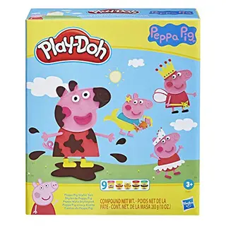 Play-Doh Peppa Wutz Stylingset mit 9 Dosen und 11 Accessoires für Kinder ab 3 Jahren