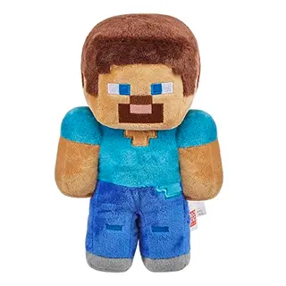 Mattel Minecraft Steve Plüschfigur 21 cm - Kuscheliges Geschenk für Fans ab 3 Jahren