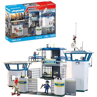 PLAYMOBIL City Action Polizei-Kommandozentrale Spielset für Kinder ab 4 Jahre mit Figuren & Zubehör