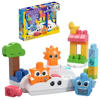 Fisher-Price MEGA BLOKS Schlummerwald-Nachtlicht mit 30 Teilen und Lichteffekten für Kinder ab 1 Jahr