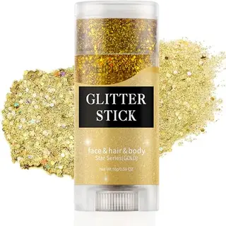Holografischer Grober Gold-Glitzer-Stick für Gesicht, Körper, Haar, Auge und Lippe