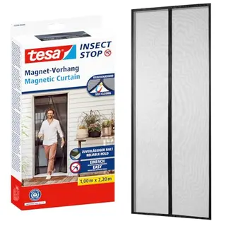 tesa INSECT STOP Magnetvorhang, selbstschließend, Insektenschutz, 2,2 m x 1,0 m, einfach zu montieren