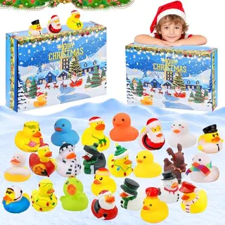 Adventskalender Enten 2025 für Kinder - Weihnachts Countdown mit 24 Quietscheenten
