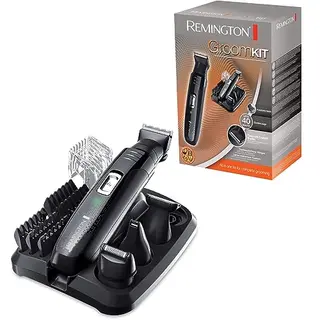 Remington GroomKit PG6130, Stylingset für Gesichts- und Körperhaare, 4 Aufsteckköpfe, schwarz/grau