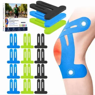 NEUJUS Knie Tape, 12 Stück, vorgeschnitten, Kinesiologie Tapes für das Knie, 3er Mix
