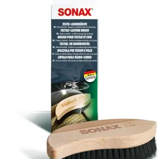 SONAX Textil+LederBürste für Trocken- und Feuchtreinigung von Textilien und Glattleder - 1 Stück