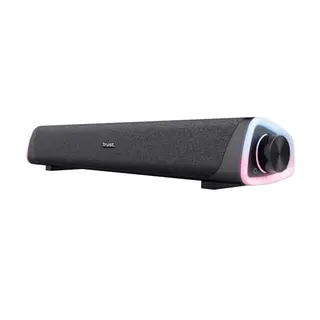 Trust Liro Soundbar 12W - Stereo Lautsprecher mit RGB-LED, USB und AUX für PC, Laptop, Tablet, TV - Schwarz
