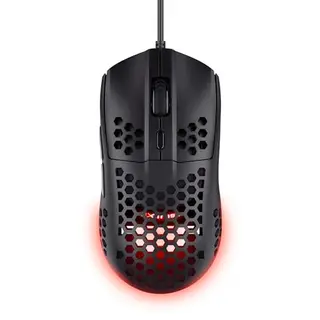 GXTrust Helox Gaming Maus USB, Ultraleicht 65g, Schwarz