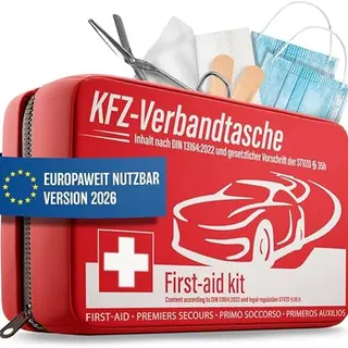 HELDENWERK KFZ Verbandstasche - Erste Hilfe Set für Auto - DIN 13164:2022 (StVO konform)