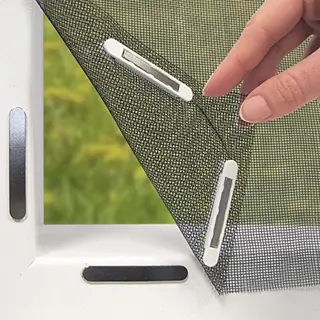 EASYmaxx Fliegengitter für Fenster, zuschneidbar bis 150 x 130 cm, einfache Magnetmontage in Schwarz