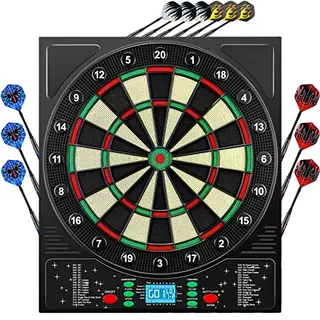 Mejasg Elektronische Dartscheibe mit LCD-Display & deutscher Sprache